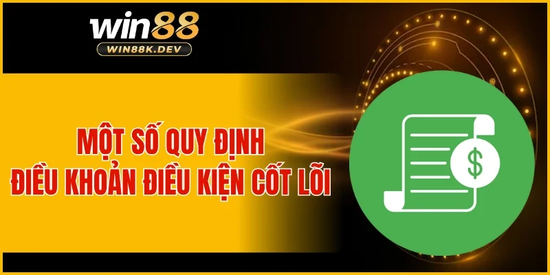 Một số quy định điều khoản điều kiện cốt lõi