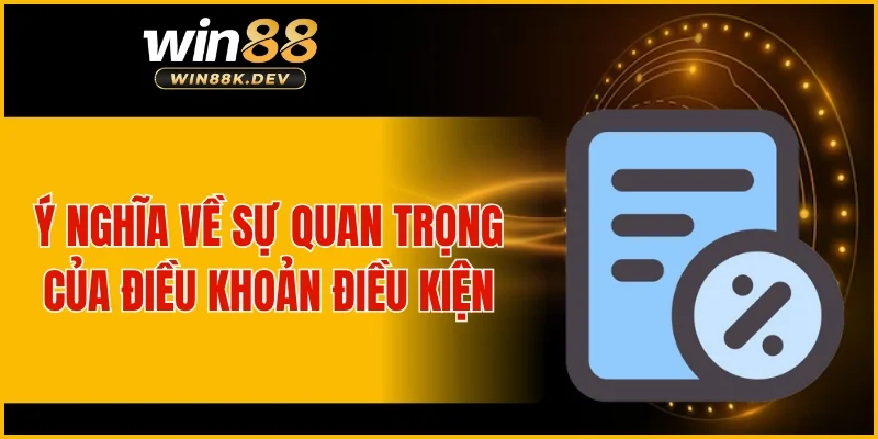 Ý nghĩa về sự quan trọng của điều khoản điều kiện